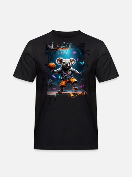 Basketball Koala - Men's Workwear T-Shirt - black