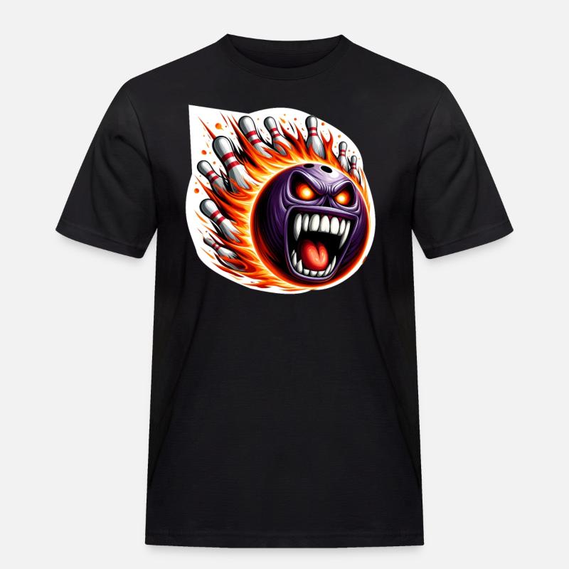 Fire Bowling - Men's Workwear T-Shirt - black