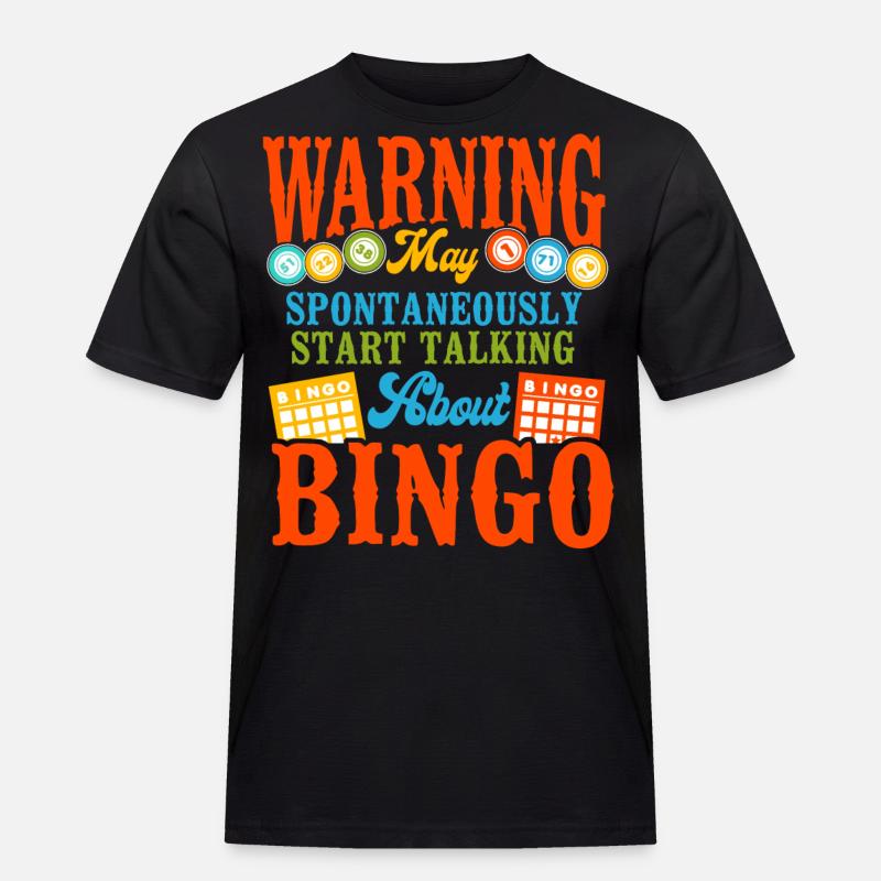 Bingo Player Warning May - Männer Workwear T-Shirt - Schwarz