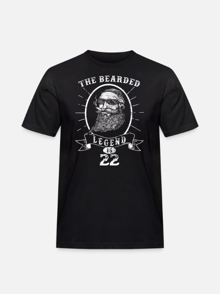 The bearded Legend is 22 - Men's Workwear T-Shirt - black