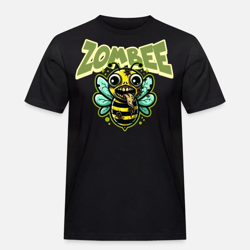 Zombie Biene Zombee - Männer Workwear T-Shirt - Schwarz