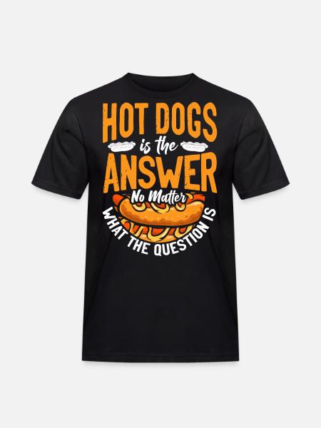 Hotdog voksen hotdog er - Herre Workwear T-Shirt - sort