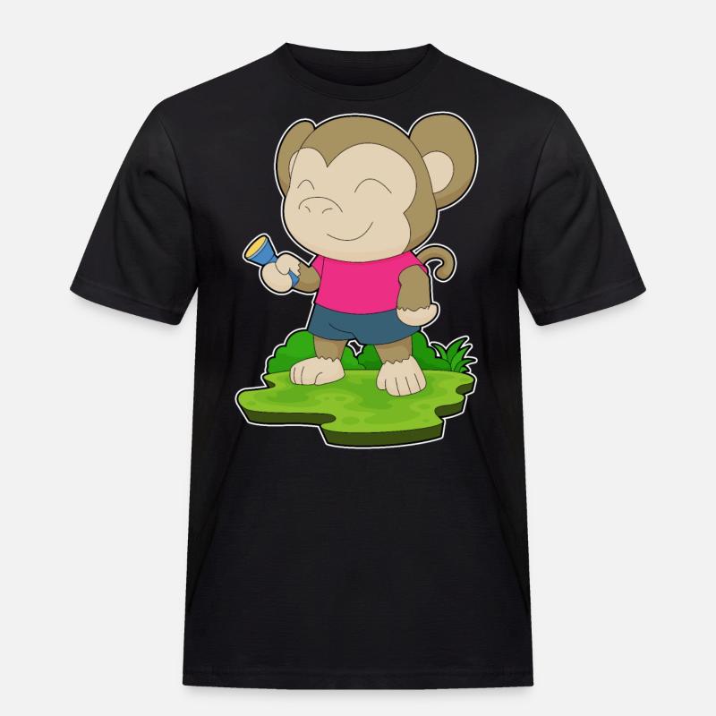 Monkey Flashlight - Men's Workwear T-Shirt - black