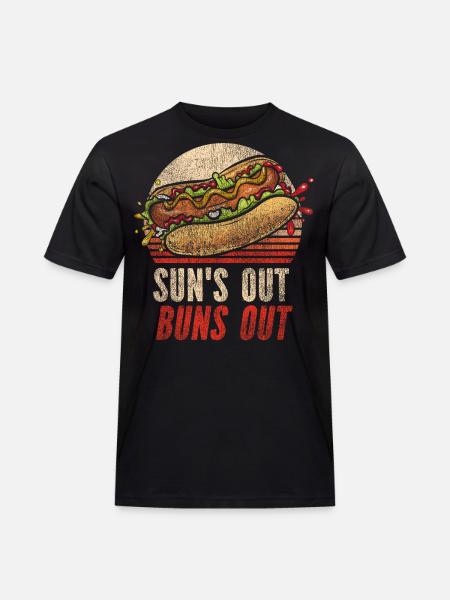 Hot Dog Adult Vintage Retro Sun's - Men's Workwear T-Shirt - black