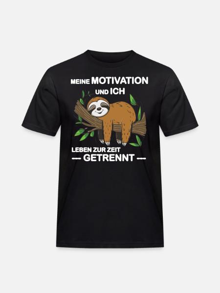 Funny sloth, no desire - Men's Workwear T-Shirt - black