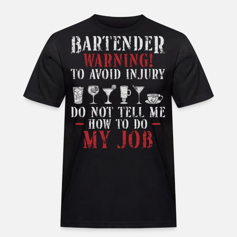 Bartender Mixologist Bartender - Männer Workwear T-Shirt - Schwarz