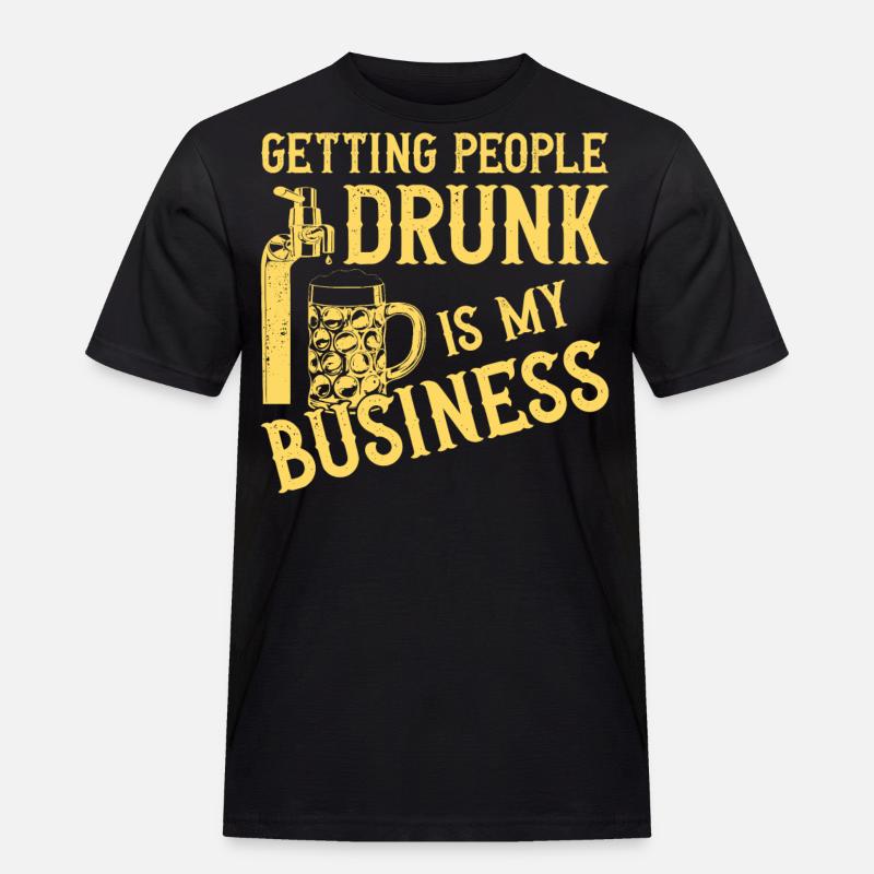 Bartender Mixologist Getting - Männer Workwear T-Shirt - Schwarz