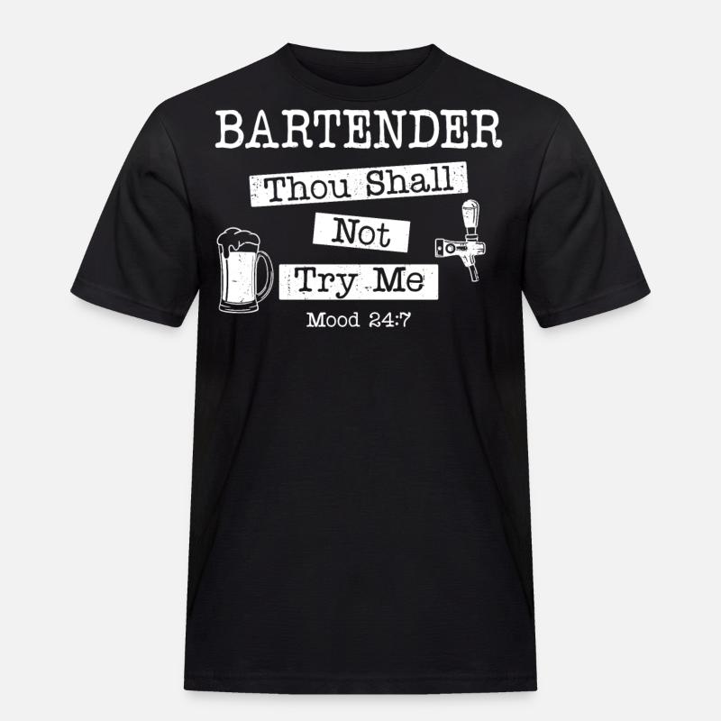Bartender Mixologist Bartender - Männer Workwear T-Shirt - Schwarz