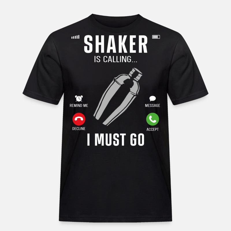 Bartender Mixologist Phone Display - Männer Workwear T-Shirt - Schwarz