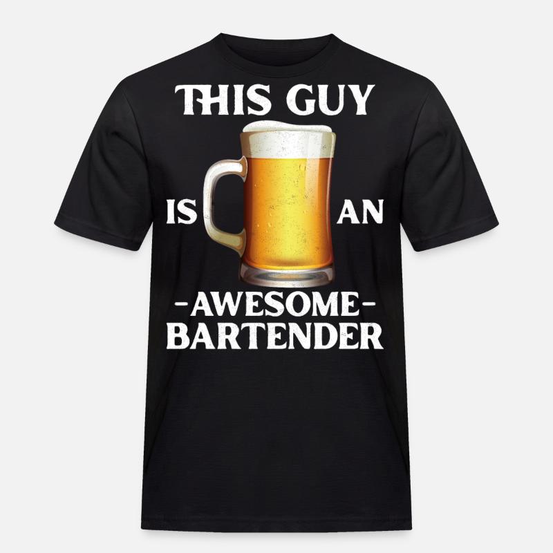 Bartender Mixologist This Guy Is - Männer Workwear T-Shirt - Schwarz