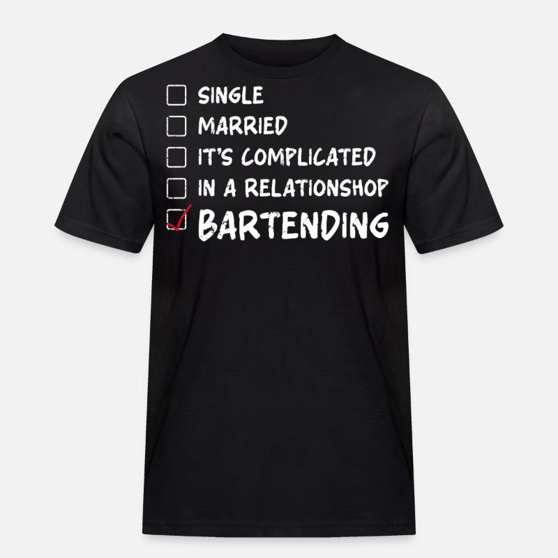 Bartender Mixologist Single - Männer Workwear T-Shirt - Schwarz
