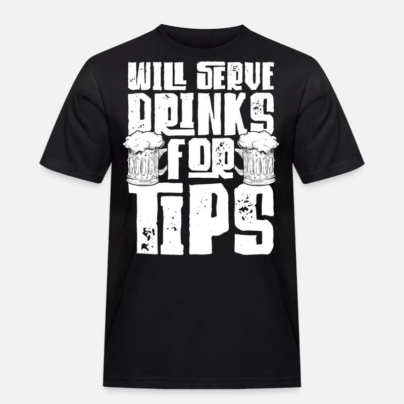 Bartender Mixologist Will Serve - Men's Workwear T-Shirt - black