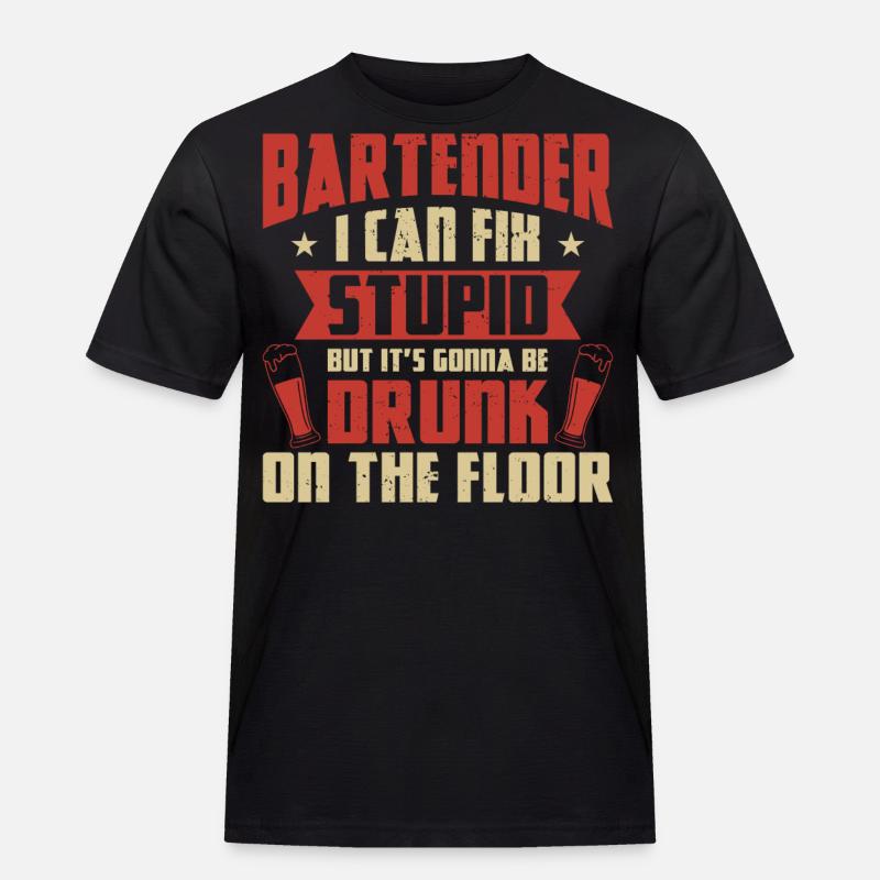 Bartender Mixologist Bartender I - Männer Workwear T-Shirt - Schwarz