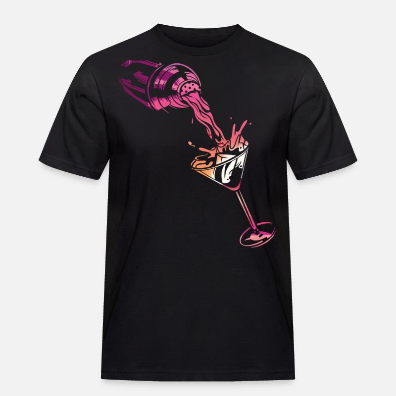 Bartender Mixologist Shaker Sunset - Männer Workwear T-Shirt - Schwarz