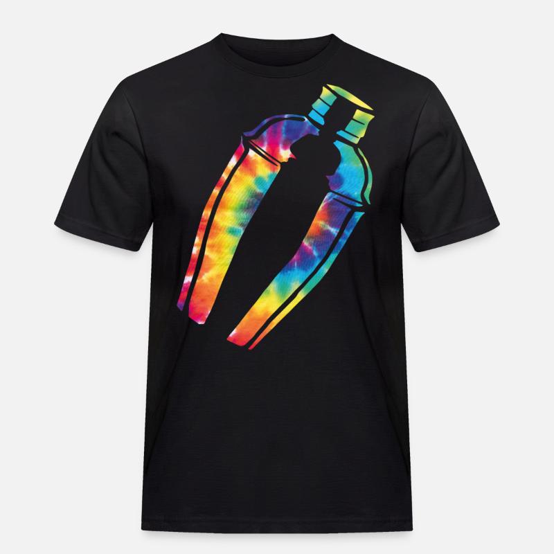 Bartender Mixologist Tie Dye - Männer Workwear T-Shirt - Schwarz