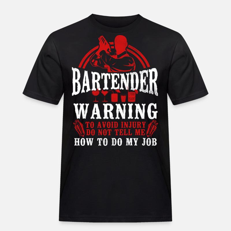 Bartender Mixologist Bartender - Männer Workwear T-Shirt - Schwarz