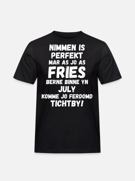 Design d’anniversaire en langue frisonne pour l’anniversaire de juillet - T-shirt Workwear homme - noir