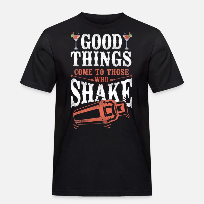 Bartender Mixologist Good Things - Männer Workwear T-Shirt - Schwarz
