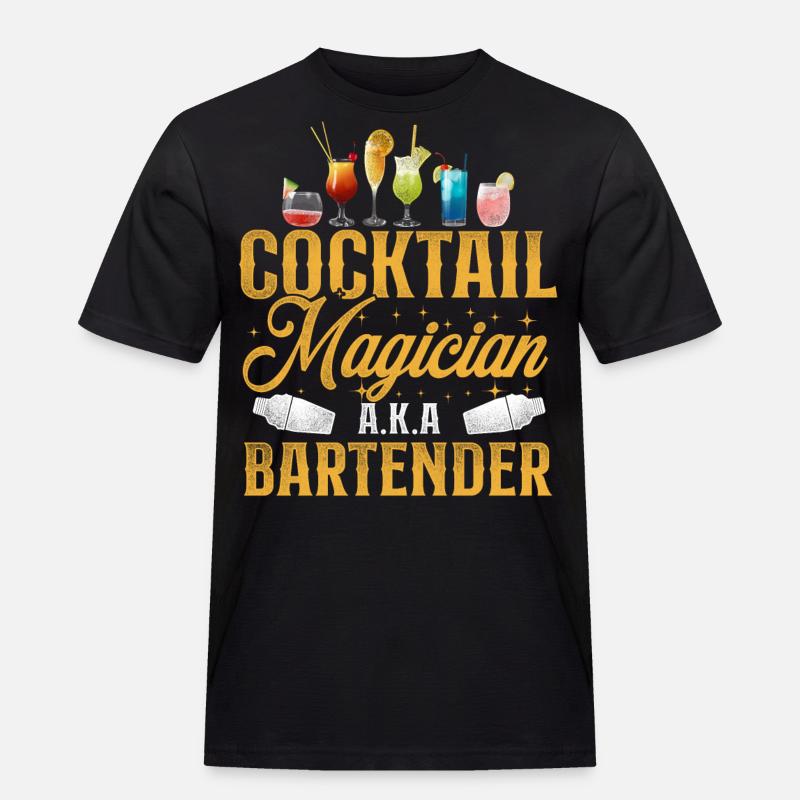 Bartender Mixologist Cocktail - Männer Workwear T-Shirt - Schwarz