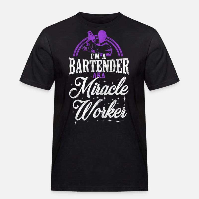Bartender Mixologist Bartender - Männer Workwear T-Shirt - Schwarz
