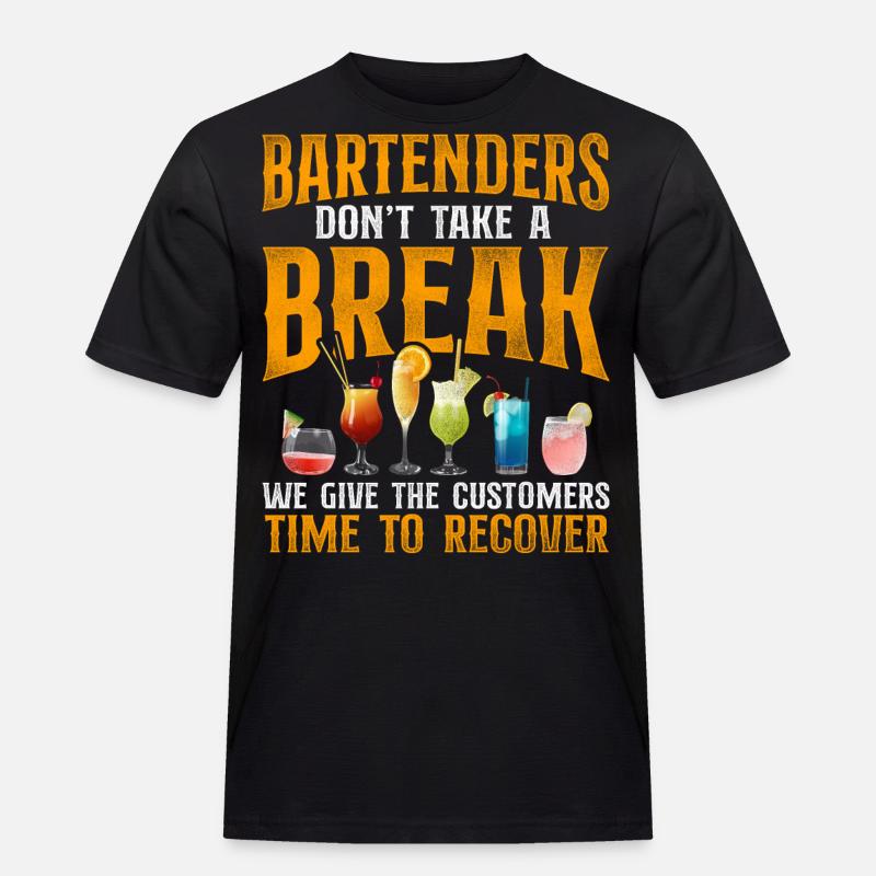 Bartender Mixologist Bartenders - Männer Workwear T-Shirt - Schwarz