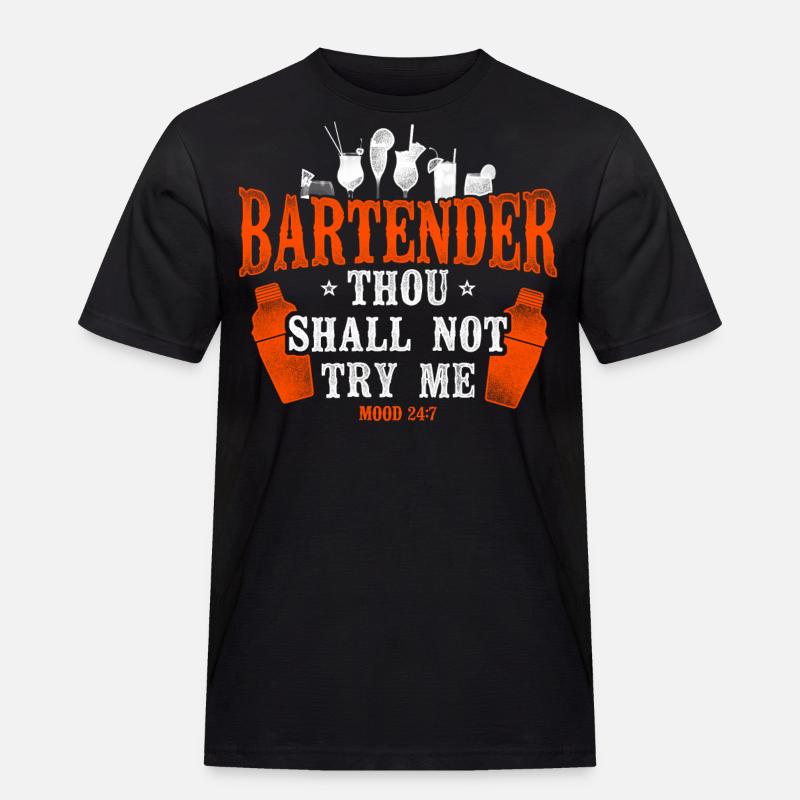 Bartender Mixologist Bartender - Männer Workwear T-Shirt - Schwarz