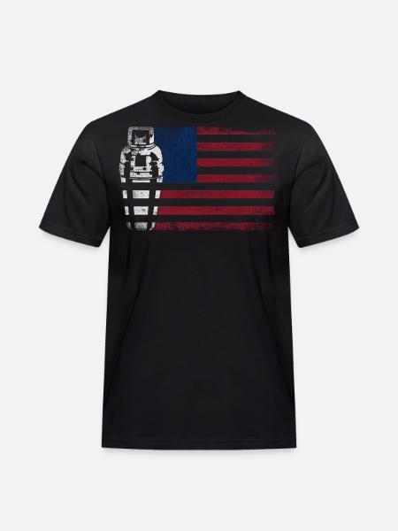 Bartender Mixologist American Flag - Men's Workwear T-Shirt - black
