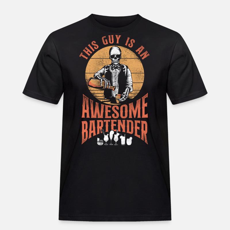Bartender Mixologist This Guy Is - Männer Workwear T-Shirt - Schwarz