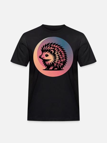 Igel - Männer Workwear T-Shirt - Schwarz