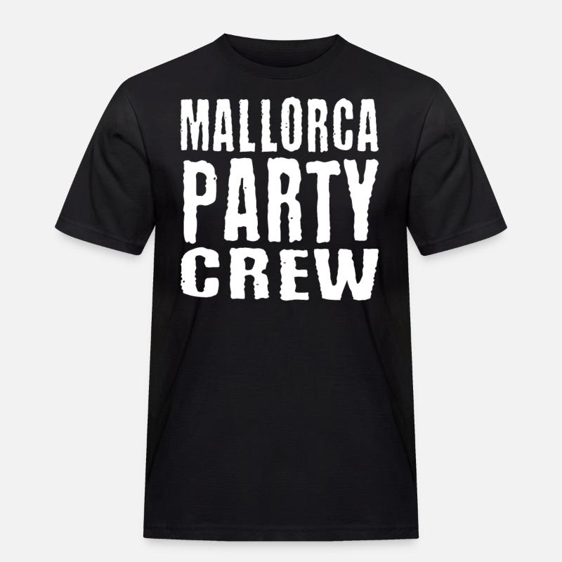 Mallorca Party Crew - Männer Workwear T-Shirt - Schwarz