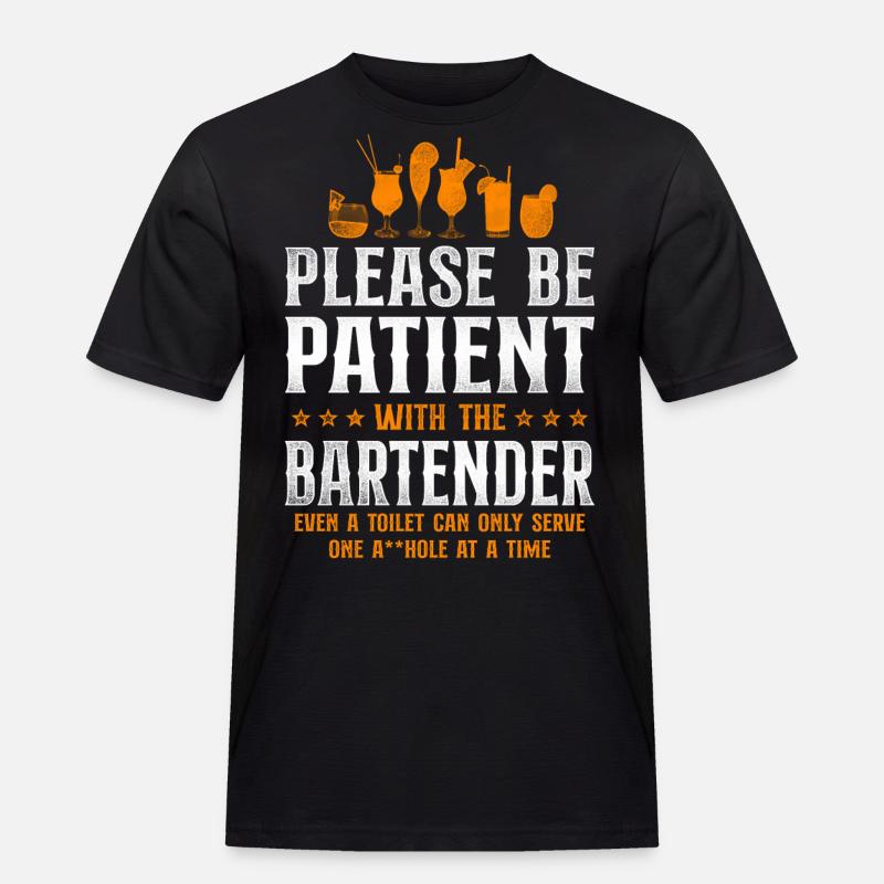 Bartender Mixologist Please Be - Men's Workwear T-Shirt - black