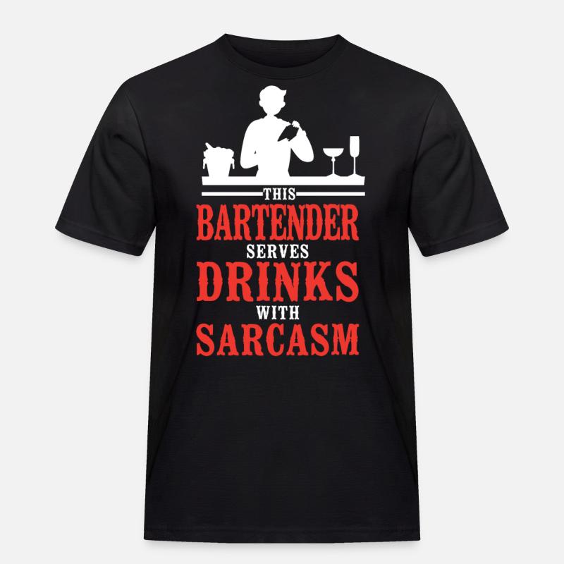 Bartender Mixologist This - Männer Workwear T-Shirt - Schwarz
