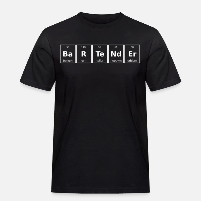 Bartender Mixologist Elements - Männer Workwear T-Shirt - Schwarz
