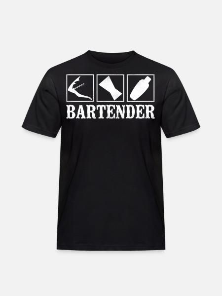 Bartender Mixologist Bartender - Männer Workwear T-Shirt - Schwarz