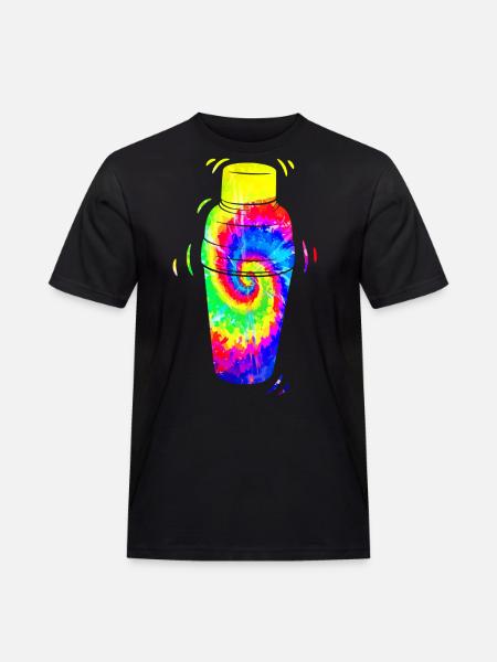 Barman Mixologue Tie Dye - T-shirt Workwear homme - noir
