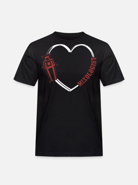 Bartender Mixologist Heart - Men's Workwear T-Shirt - black