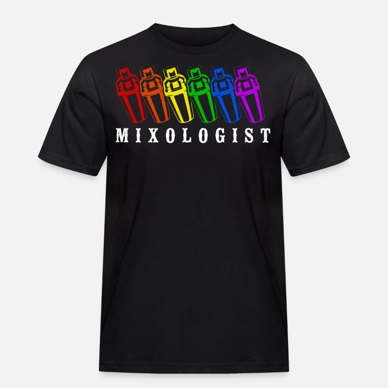 Bartender Mixologist Rainbow - Men's Workwear T-Shirt - black