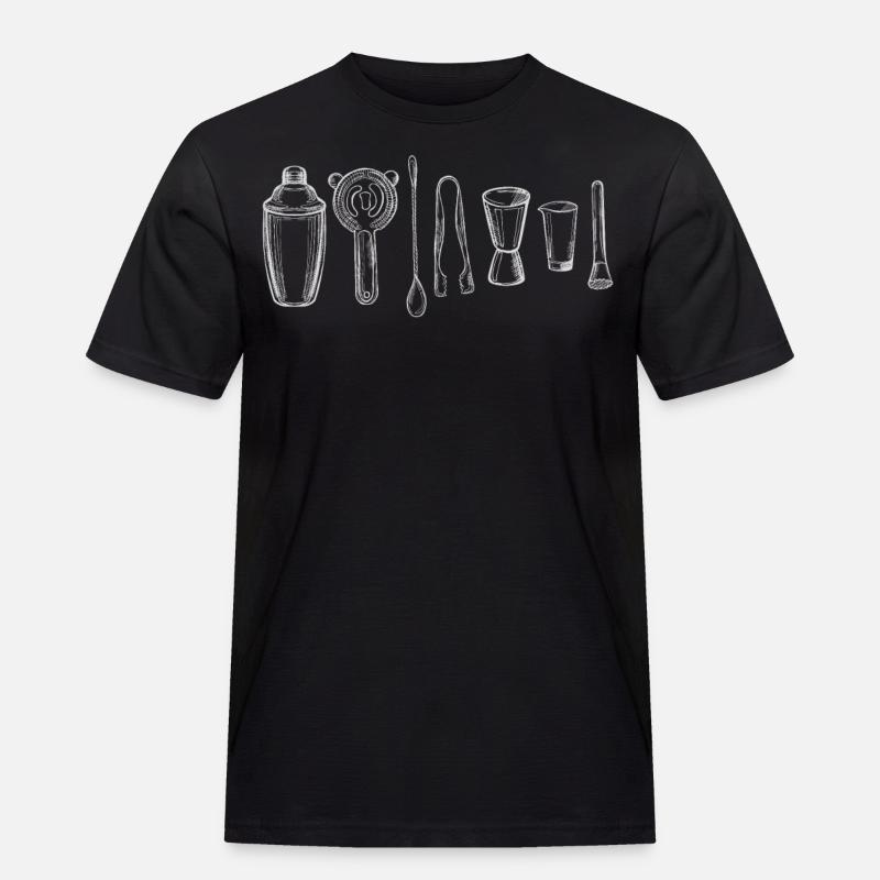 Bartender Mixologist Bartending - Männer Workwear T-Shirt - Schwarz