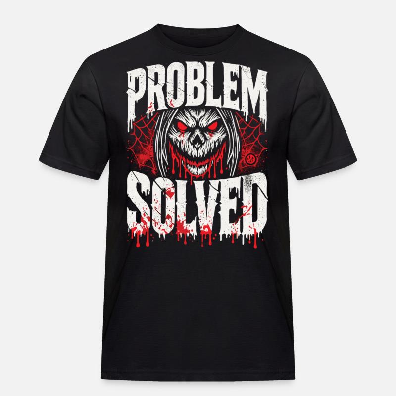 Blutige Lösung - Problem Solved - Männer Workwear T-Shirt - Schwarz