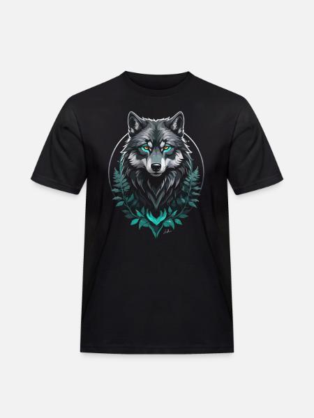 Forest Arctic Wolf - Men's Workwear T-Shirt - black