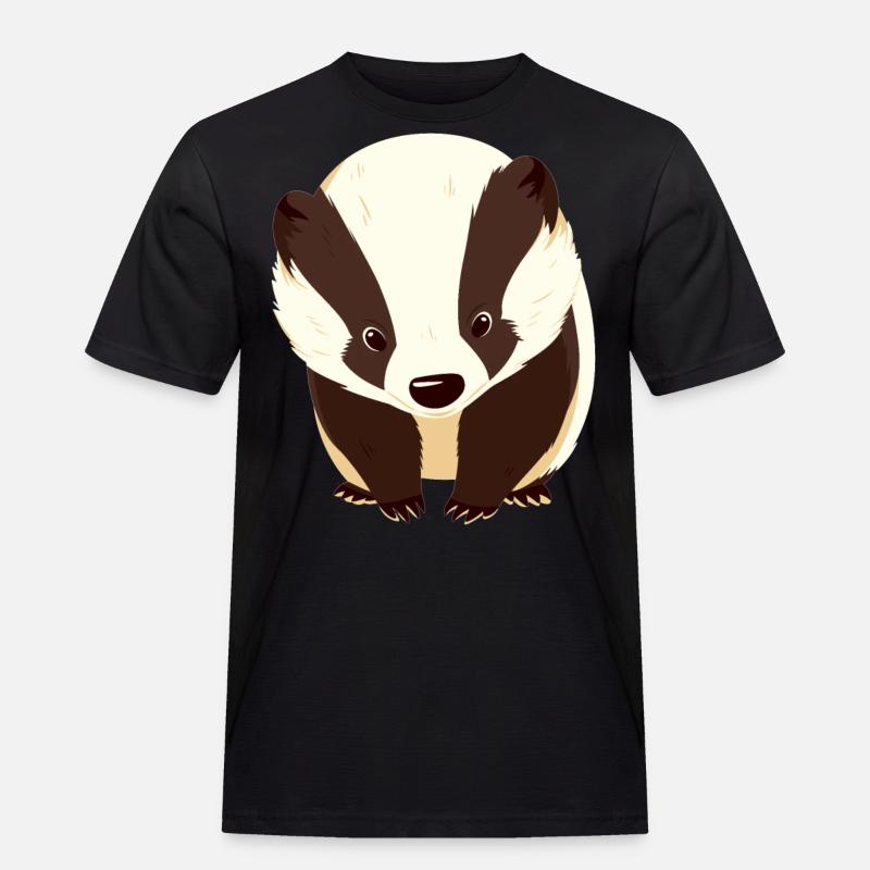 Badger Dachse Dachs - Männer Workwear T-Shirt - Schwarz