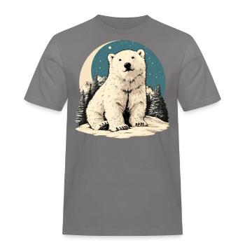Polar Bear Eisbären Eisbär - Männer Workwear T-Shirt - Grau - Vorne - AI Model Male 185 dark (185cm)
