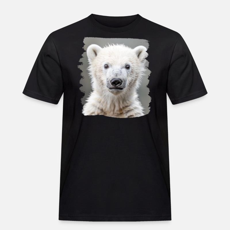 Polar Bear Eisbären Eisbär - Männer Workwear T-Shirt - Schwarz