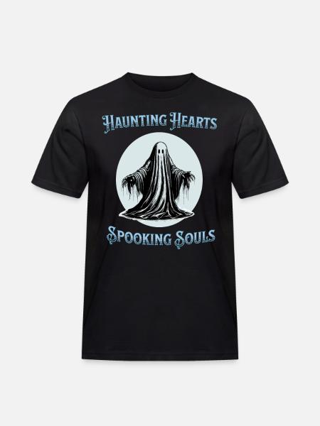 Haunting hearts spooking souls - Men's Workwear T-Shirt - black