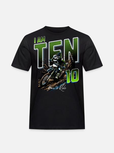 Motocross 10th Birthday - Men's Workwear T-Shirt - black