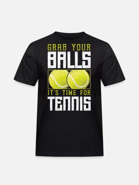 Funny Tennis Player Racket Pun - Men's Workwear T-Shirt - black
