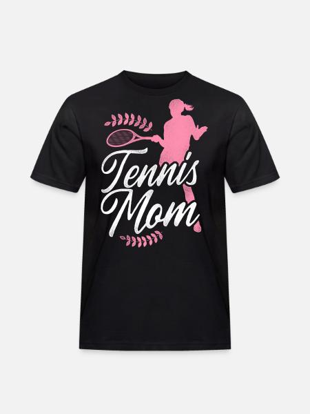 Funny Tennis Player Racket Mom - Men's Workwear T-Shirt - black