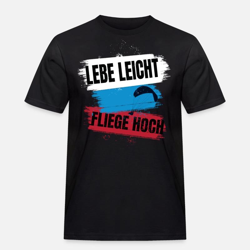 Live light, fly high - Men's Workwear T-Shirt - black