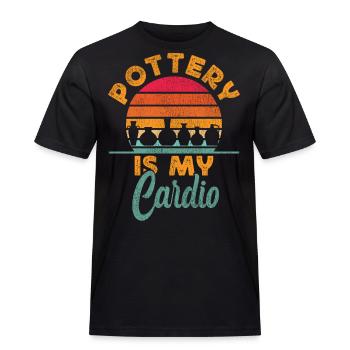 Pottery Ceramics Artist Retro - Männer Workwear T-Shirt - Schwarz - Vorne - AI Model Male 178 light (178cm)