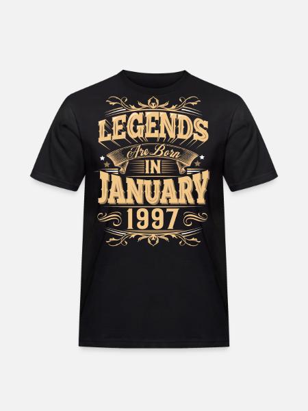 January 1997 Birthday Legend - Men's Workwear T-Shirt - black